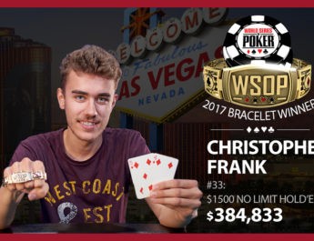 Chris Frank Wins 2017 World Series of Poker $1,500 No-Limit Hold'em